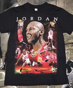 Michael Jordan Mash Up Chicago Red Graphic T-shirt S-XXL