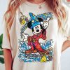 Disney Fantasia Sorcerer Mickey Mouse Magic Wizard Retro Shirt