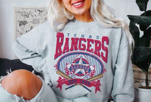 Texas Baseball Sweatshirt.....Vintage Style Texas Baseball Crewneck