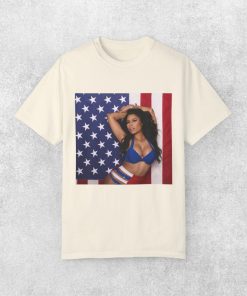 Nicki Minaj With American Flag Iconic Logo Tee | Hip-Hop Shirt