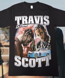 Travis scott La flame vintage style graphic T-shirts S-3XL