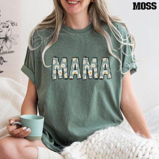 Comfort Colors® Floral Mama Shirt, Wildflowers Mama Shirt