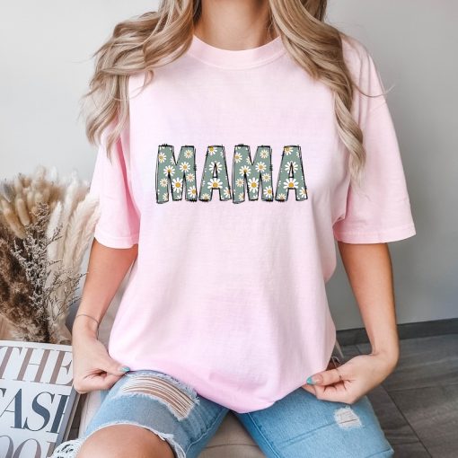 Comfort Colors® Floral Mama Shirt, Wildflowers Mama Shirt