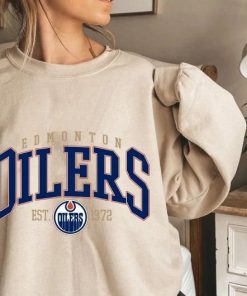 Vintage Edmonton Oilers Sweatshirt, Oilers Tee, Hockey Sweatshirt