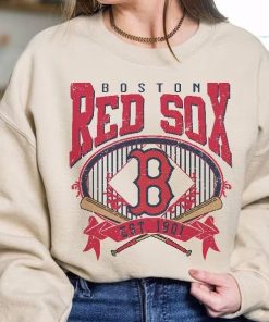 Boston Baseball Sweatshirt Vintage Style Boston Baseball Crewneck