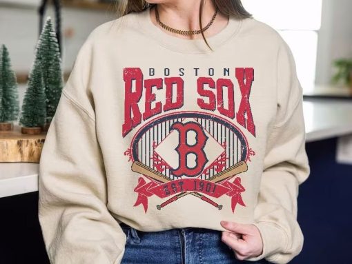 Boston Baseball Sweatshirt Vintage Style Boston Baseball Crewneck