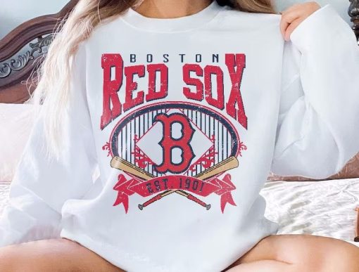 Boston Baseball Sweatshirt Vintage Style Boston Baseball Crewneck