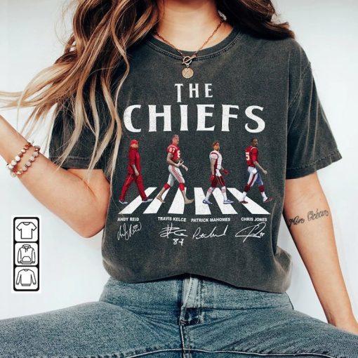 Chiefs Walking Abbey Road Signatures Football Shirt, Andy Reid