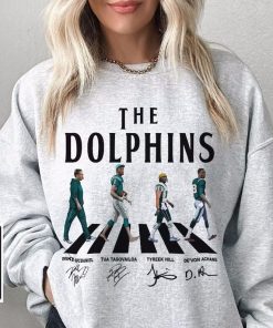 Dolphins Walking Abbey Road Signatures Football Shirt, Mike McDaniel