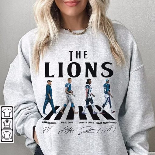 Lions Walking Abbey Road Signatures Football Shirt, Dan Campbell