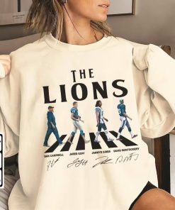 Lions Walking Abbey Road Signatures Football Shirt, Dan Campbell