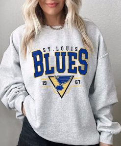 Vintage 90s ST. Louis Blue Sweatshirt, Retro ST. Louis Blue Shirt