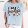 Vintage Mickey Minnie Checkered shirt, Disney Checkered Shirt