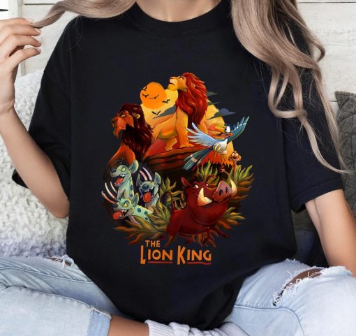 Disney The Lion King Main Characters Poster Graphic Shirt