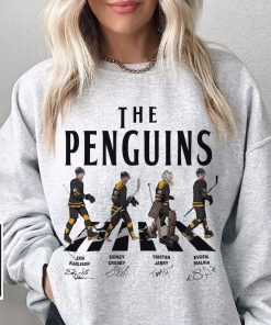 Penguins Walking Abbey Road Signatures Ice Hockey Shirt, Erik Karlsson