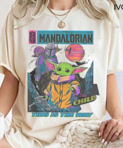 Retro Mandalorian And Baby Yoda Shirt, Star Wars Shirt