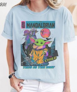 Retro Mandalorian And Baby Yoda Shirt, Star Wars Shirt