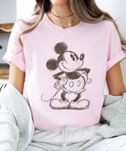 Disney Mickey And Friends Mickey Mouse Sketch Portrait Unisex Tee