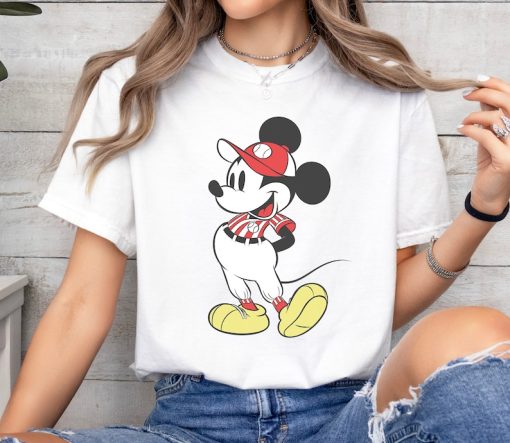 Disney Mickey Mouse Baseball Outfit T-Shirt Disneyland Family Matching