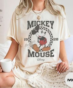 Comfort Color Vintage Mickey Mouse Shirt, Retro Mickey Checkered Shirt