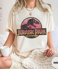 Comfort Color Vintage Jurassic Park Shirt, Jurassic Park Logo Shirt