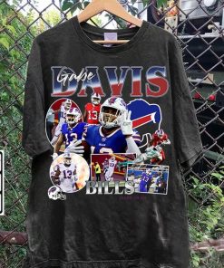 Vintage 90s Graphic Style Gabe Davis T-Shirt - Gabe Davis Football