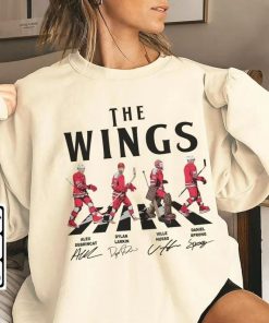 Wings Walking Abbey Road Signatures Ice Hockey Shirt, Alex DeBrincat