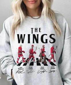 Wings Walking Abbey Road Signatures Ice Hockey Shirt, Alex DeBrincat