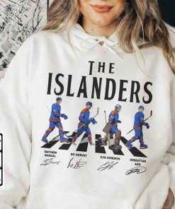 Retro Islanders Walking Abbey Road Signatures Ice Hockey Shirt