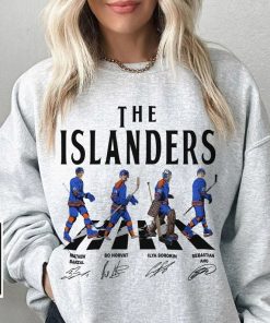 Retro Islanders Walking Abbey Road Signatures Ice Hockey Shirt