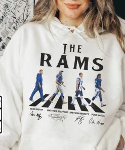 Retro Rams Walking Abbey Road Signatures Football Shirt, Sean McVay