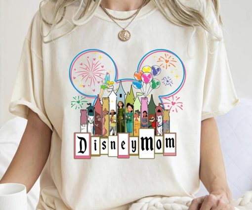 Disney Mom Disney Castle Balloon Shirt, Mrs Potts and Chip, Dumbo Tee