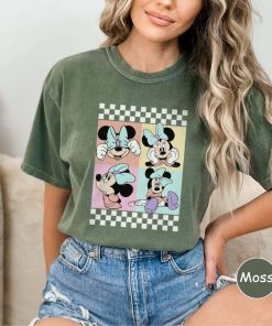 Minnie Mouse Checkered Comfort Colors Shirt, Minnie Checkered Shirt