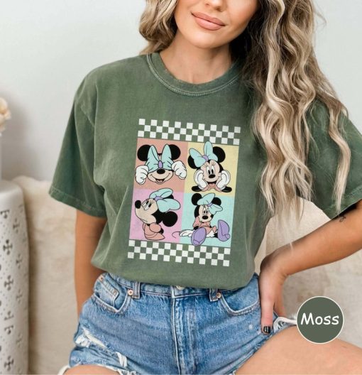 Minnie Mouse Checkered Comfort Colors Shirt, Minnie Checkered Shirt