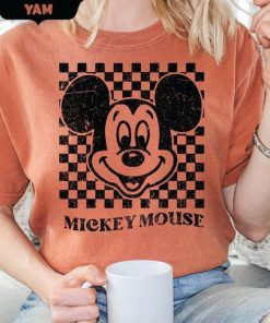 Checkered Mickey Comfort Colors Shirt, Retro Mickey Shirt