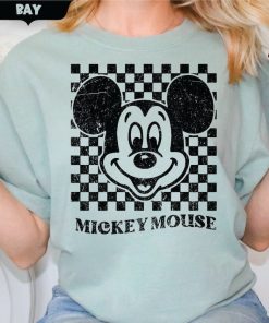 Checkered Mickey Comfort Colors Shirt, Retro Mickey Shirt