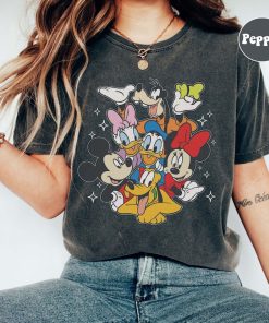 Retro Mickey And Friends Comfort Colors Shirts, Disney Kids Shirt