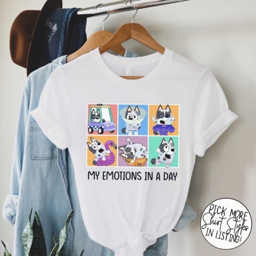 Best Muffiin Shirt, Muffiin My Emotions in a Day Shirt, Blue Dog Shirt