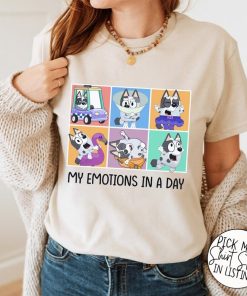 Best Muffiin Shirt, Muffiin My Emotions in a Day Shirt, Blue Dog Shirt