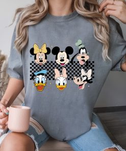 Comfort Colors® Checkered Mickey and Friends Shirt, Mickey Shirt