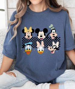 Comfort Colors® Checkered Mickey and Friends Shirt, Mickey Shirt