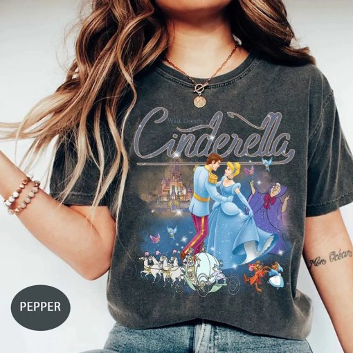 Comfort Color Retro Cinderella Shirt, Walt Disney Cinderella Shirt