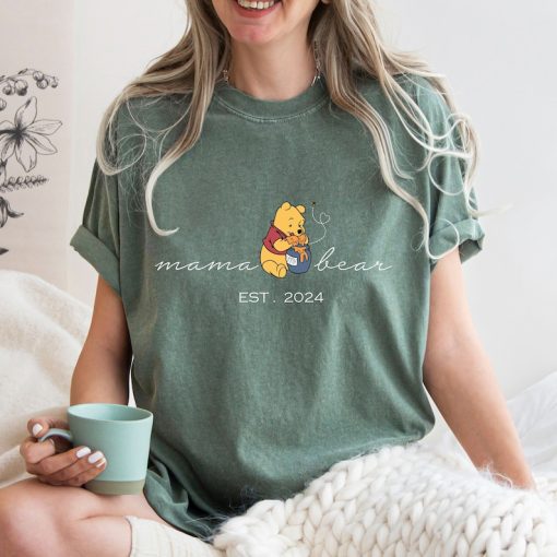 Comfort Colors® Winnie The Pooh Mama Shirt, Pooh Bear Mama Shirt