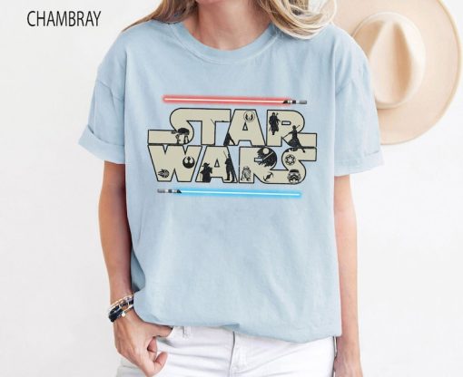 Retro Star Wars Comfort Colors Shirt, Disney Star Wars Shirt