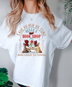 Vintage Retro Tale as old as time Belle's Book shop Comfort colors shi