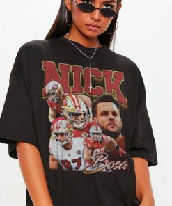 Vintage 90s Nick Bosa Bootleg Style Shirt, American football Shirt