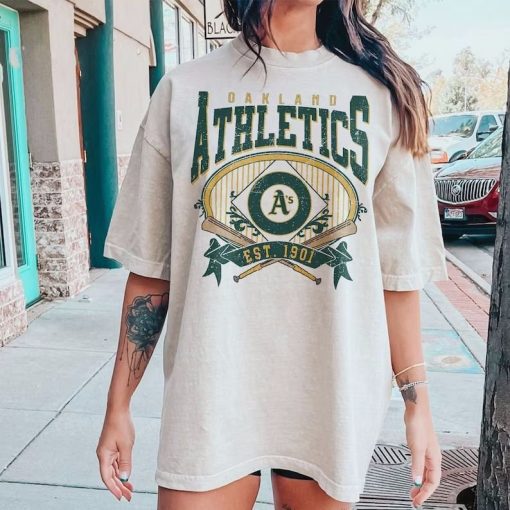 Oakland Baseball Sweatshirt....Vintage Style Oakland Baseball Crewneck