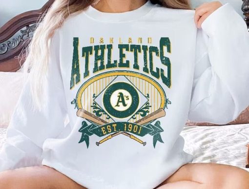 Oakland Baseball Sweatshirt....Vintage Style Oakland Baseball Crewneck