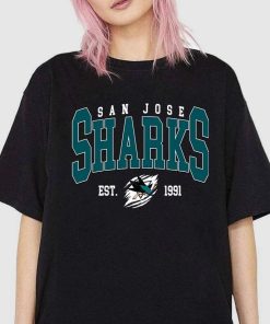 Vintage San Jose Sharks Sweatshirt, 90s Sharks Hockey Sweatshirt