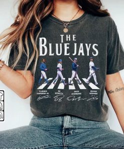 Blue Jay.s Walking Abbey Road Signatures Baseball Shirt, Guerrero Jr.